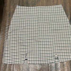 plaid pencil mini skirt